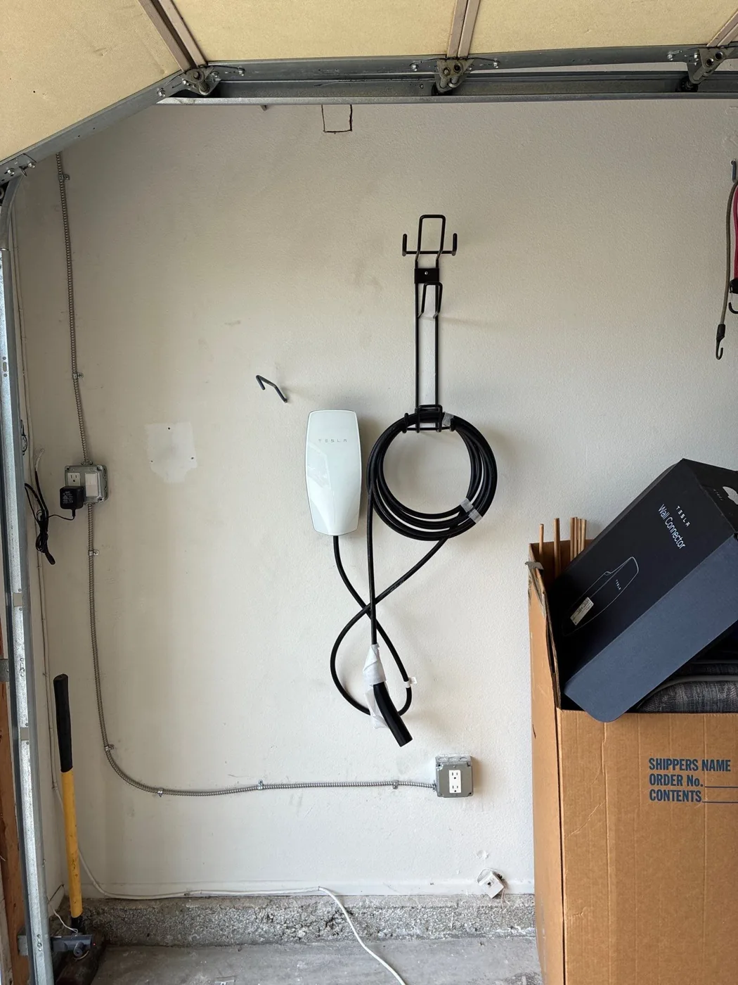 Installed Tesla Wall Connector in the garage.